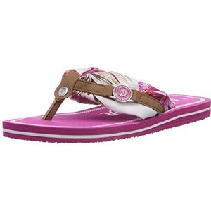 s.Oliver 27120 dames teenslippers, meerkleurig Hawaii print 988, 39 EU