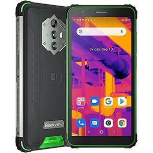 Blackview BV6600 Pro, 16 MP + 8 MP thermische camera, AC 8580 mAh, onbreekbare mobiele telefoon, Android 10 4G 5,7 inch smartphone, 4 GB RAM 64 GB ROM, IP68 Rugged Mobile, NFC groen