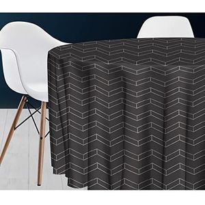 Soleil d'Ocre Ruimte Tafelkleed, Polyester, Grijs, doorsnede 180 cm