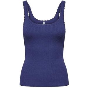 ONLY Dames Onlgemma Sl U-Neck KNT Nca draagtas, Blue Ribbon., M