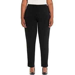 Ulla Popken Jersey broek voor dames, zwart, 56W x 30L