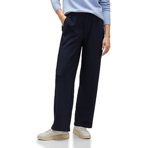 STREET ONE Broek recht en hoog, blauw (deep blue), 40W x 30L