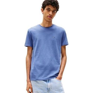 TOMMY JEANS Heren TJM XSLIM Jaspe HTR TEE EXT DM0DM20363, Blauw, XS, Blauw (Zachte Saffier Htr), XS