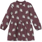 Jurk - Fleecejurk - Met All-over Print - Comfortabele Geribde Halslijn