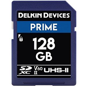 Delkin apparaten 128 GB Prime SDXC 1900 x uh-ii U3/V60 geheugenkaart