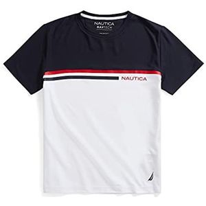 Nautica heren Nautica Navtech kleurblok T-shirt voor heren T-shirt, Marineblauw xsp, L
