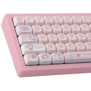 TYRIXKI PBT 148 Toetsen Leuke Keycaps Dye-Sublimatie Bunny Keycaps Set MOA Profiel voor Cherry Gateron MX Toetsen Mechanische Toetsenborden
