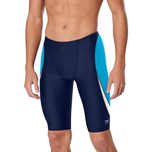 Speedo Endurance+, zwembroek voor heren, met splice teamkleuren, rand marineblauw/lichtblauw, maat 22