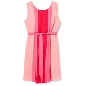 Gina Bacconi Chiffon jurk voor dames met geplooide cocktail, warm roze, 10, Roze, 36