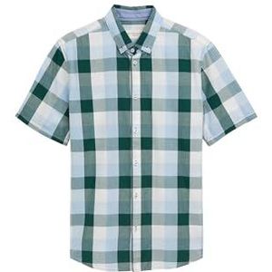 Tom Tailor - 1046101 - Herenhemd - Green Blue Big Check
