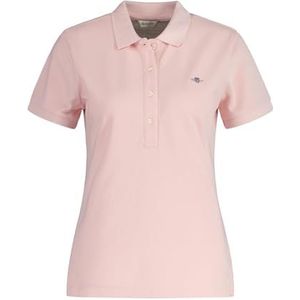 GANT Slim Sheild Piqué Polo met kapmouw, Faded Pink, XL