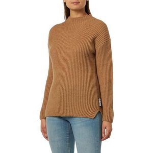 HUGO Sandrickyn Gebreide sweater voor dames, Open Brown246, XL