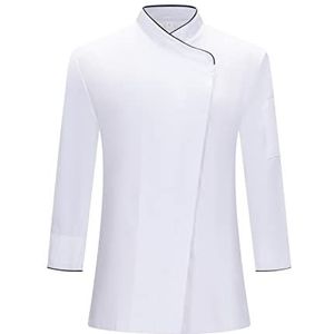 MISEMIYA Koksjas voor dames KX-703, Chef Jackets 703 - Wit, 3XL