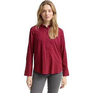 TOM TAILOR - Blouse - Rood - Klassieke Blouse - Lange Mouw