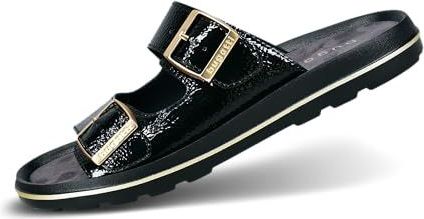 bugatti - 435-AQX91 - Pantoletten - Zwart - Orthopedische Slippers