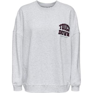 Onlrillo L/S Satin Print O-Neck SWT, lichtgrijs gem., XS