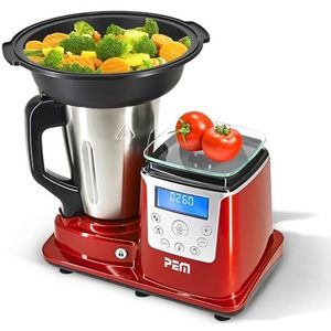 PEM BLP-150 multifunctionele keukenmachine, rood