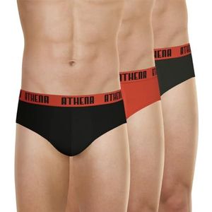 Athéna Basic Color ondergoed voor heren, zwart/rood/antraciet, L