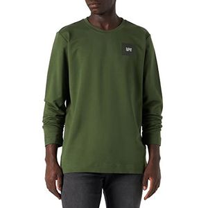 G-STAR RAW Heren Lichtgewicht Label Pullover T-shirts, Groen (Dk Nuri Green D22397-d136-3476), S