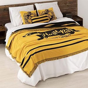 Belum Harry Potter deken, jaquard-deken, 130 x 170 cm, Huffelpuff Values, deken voor Harry Potter, deken voor bed, Harry Potter, alle soorten toepassingen