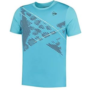 Dunlop Heren Game Tee 1 Tennis Shirt, Aqua Blue, 3XL, aqua-blauw, 3XL