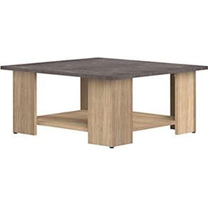 Symbiosis Vierkante salontafel, bruin (eiken/beton), 67 x 67 x 30,5 cm