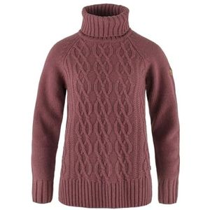 FJALLRAVEN 84793-410 Övik Cable Knit Roller Neck W Lang Shirt Dames Mesa Purple Maat XXS