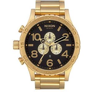Nixon Heren chronograaf kwarts horloge met armband van roestvrij staal A083-632-00, gunmetal, één maat, armband, Geweer, Taille unique, Armband