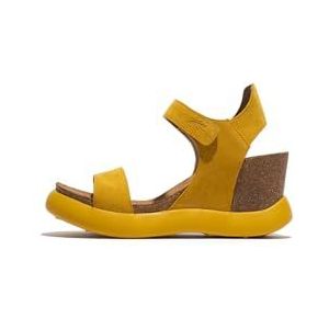 Fly London Dames GOGO967FLY Sandaal, Geel, 4 UK, Geel, 37 EU