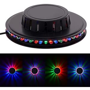 Briloner Leuchten Lichtfiets, Partylicht muzieksensor, muziekgestuurde kleurverandering, 48 x RGB-LED, incl. 2 m USB-kabel, IP20, zwart, 125x38mm (DxH)