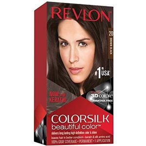 REVLON Colorsilk Cabello Permanente inkt 309978695202 Haarkleuring, 20 bruin-zwart, 1 stuk