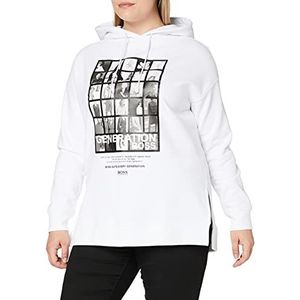 BOSS Dames C_eyda capuchontrui, White100, XL