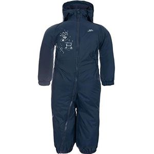 Tresspass Regenpak voor kinderen met fleece inzetstuk, waterdicht en ademend, roze, marineblauw, 6-12 maanden