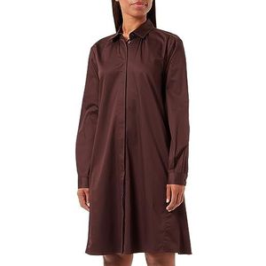 Seidensticker Dames regular fit blousejurk lange mouwen jurk, bruin, 40