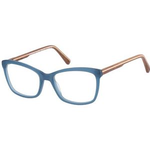 Botaniq Bio-1037-105 Brilmontuur voor dames, cat-eye-vorm, blauw, houten brilbeugel, van acetaat