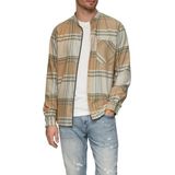 s.Oliver - Overhemd - Beige / Blauw - Katoen - Regular Fit