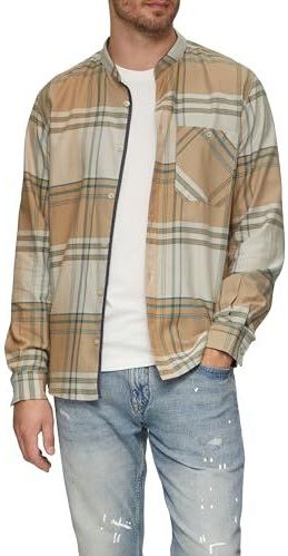 s.Oliver - Overhemd - Beige / Blauw - Katoen - Regular Fit