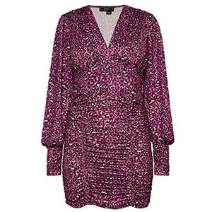 faina Damesjurk met lange mouwen 19227288-FA01, fuchsia, M, Jurk met lange mouwen, M