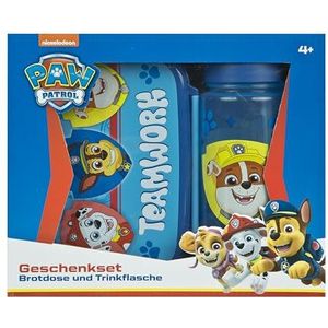 Scooli - Paw Patrol kinderservies cadeauset - set bestaande uit broodtrommel en drinkfles - ideaal voor school of kleuterschool - voor kinderen vanaf 4 jaar - van kunststof - BPA-vrij