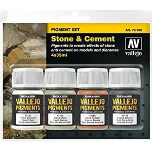 Acrylicos Vallejo ""Stone & Cement"" Pigmenten Set, 35 ml (Pack van 4)