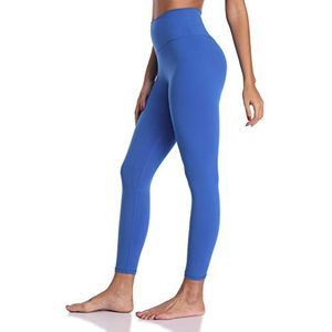 YUNOGA Women's High Waisted Workout Leggings 25"" Inseam Ultra Soft Tummy Control Yoga Pants (XL, Royal Blue)