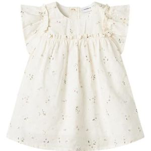 NAME IT Nbfjimilla zomerjurk voor babymeisjes, wit, 56 cm