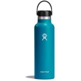 HYDRO FLASK - Waterfles van 621 ml - Vacuüm Geïsoleerde Roestvrij Stalen Drinkfles met Lekvrije Flex Cap - Dubbelwandige Herbruikbare Fles met Poedercoating - BPA-vrij - Standaard Opening - Laguna