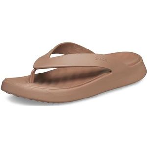 Crocs Getaway Flip Flop voor dames, Latte, 34/35 EU