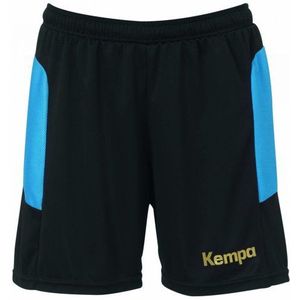 Kempa Dames Shorts Tribute Women, zwart/kempa blauw, XXL
