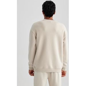 DeFacto Gebreid sweatshirt voor heren, beige, XL