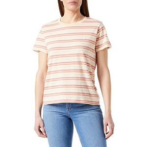 Lee Women's Yarn DYE Stripe Tee T-shirt, Sunset Gold, X-Small, Sunset Gold, XS