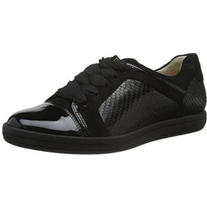 Hassia Dames Prato, brede H sneakers, zwart 0100 zwart, 42 EU Breed