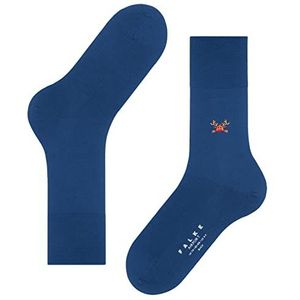 FALKE Heren Airport Rudolph sokken scheerwol katoen effen 1 paar, blauw (Sapphire 6055)., 40 EU