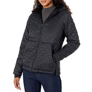 Amazon Essentials Dames Lichtgewicht Waterbestendige Sherpa-gevoerde Hooded Puffer,Zwart,XXL